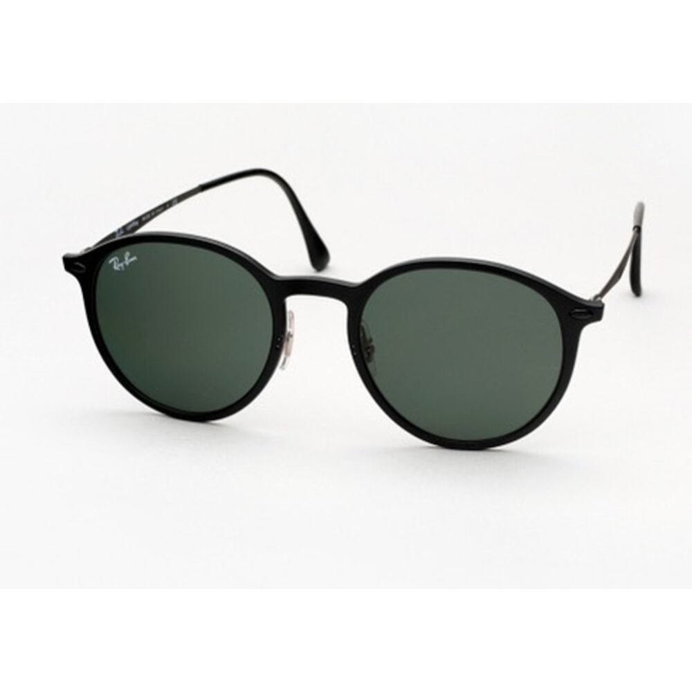 Ray-Ban RB4224 Round Light Ray Sunglasses Matte Black G-15 49mm